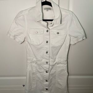 Habitual White Denim Mini Dress